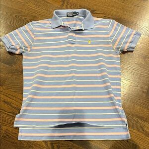 Ralph Lauren medium men’s Striped Polo Shirt with Pastel Colors used